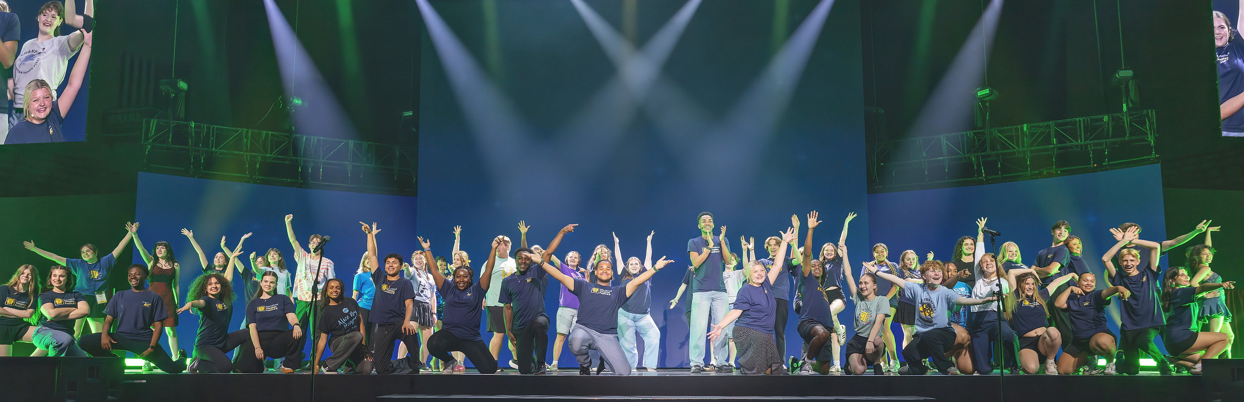 Thespians on stage at the International Thespian Festival